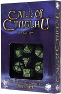 Q-WORKSHOP Komplet Kości "Zew Cthulhu" 7th Edition - Czarno-zielony