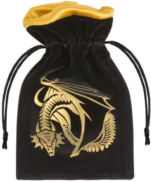 Q-Workshop Sakiewka Welurowa Smocza Czarno-złota