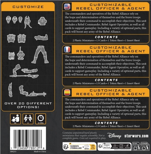 Star Wars Legion 2.0: Customizable Rebel Officer & Agent