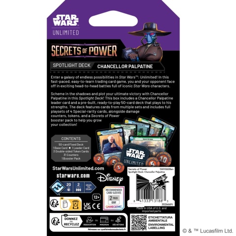 Star Wars: Unlimited - Secrets of Power - Spotlight Deck - Chancellor Palpatine