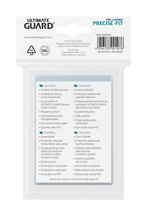 Ultimate Guard Precise-Fit Sleeves Standard Size - Side-Loading (100)