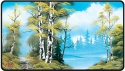 Ultra-Pro: Black Stitched Playmat - Bob Ross - Lakeside Path