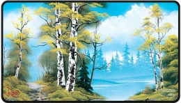 Ultra-Pro: Black Stitched Playmat - Bob Ross - Lakeside Path