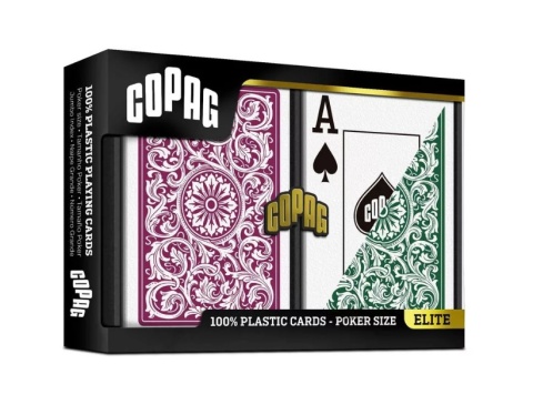 Copag Karty do pokera Copag green/burgundy 2 szt.