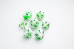 Gamegenic: Glow Series - RPG Dice Set - Toxic Stones