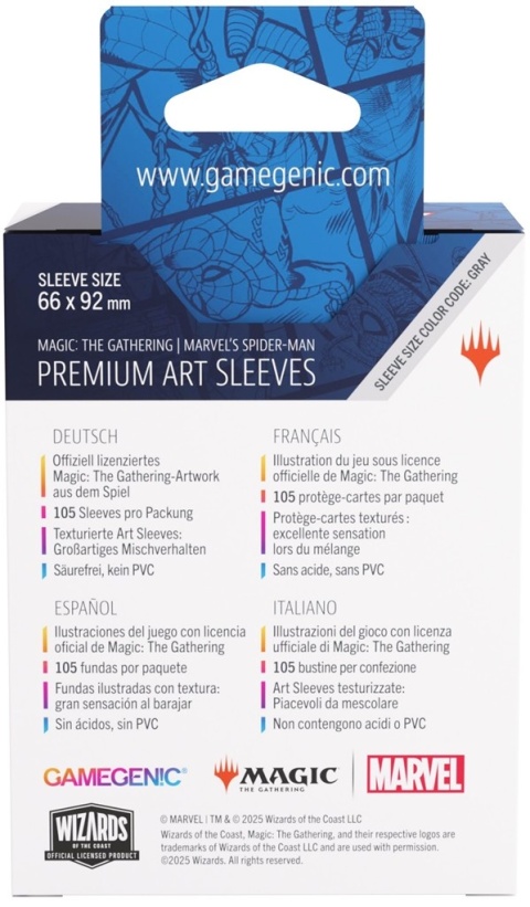 Gamegenic: Magic the Gathering - Marvel's Spider-Man - Premium Art Sleeves - Spider Man