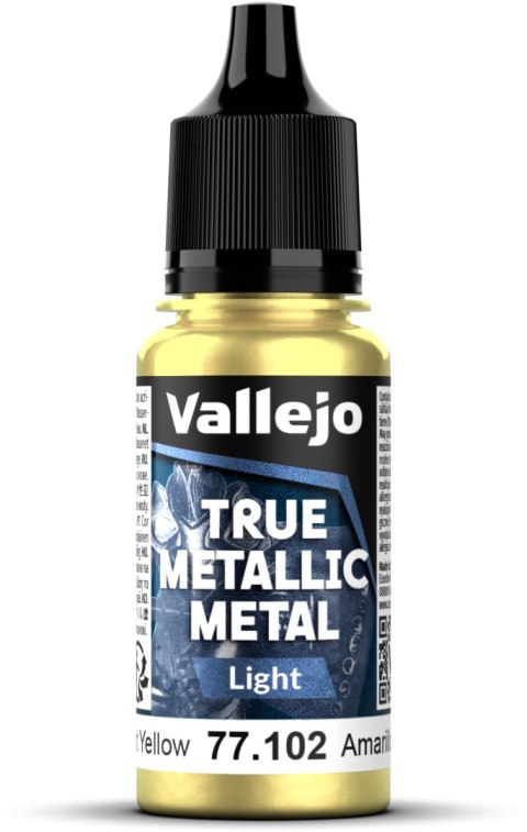 Vallejo: 77.102 - True Metallic Metal - Light - Radiant Yellow (18 ml)