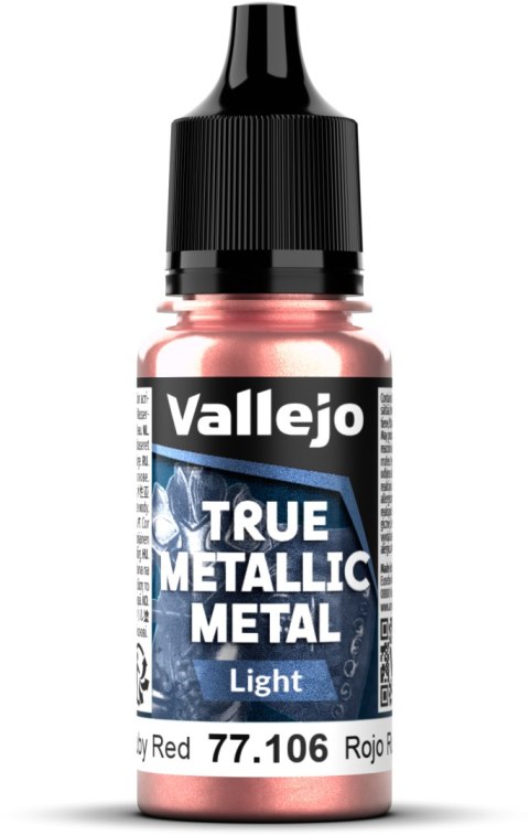 Vallejo: 77.106 - True Metallic Metal - Light - Ruby Red (18 ml)