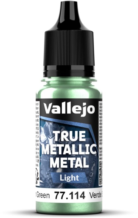 Vallejo: 77.114 - True Metallic Metal - Light - Dusken Green (18 ml)