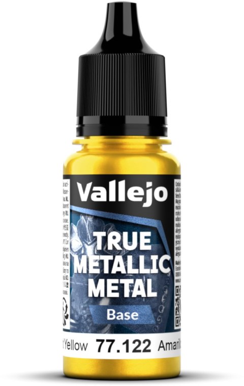 Vallejo: 77.122 - True Metallic Metal - Base - Radiant Yellow (18 ml)