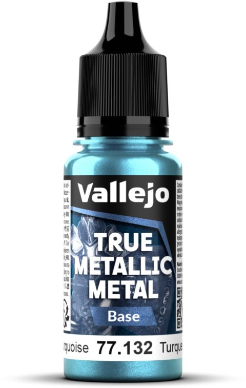 Vallejo: 77.132 - True Metallic Metal - Base - Hydra Turquoise (18 ml)