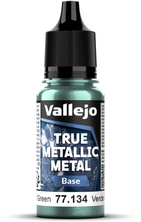 Vallejo: 77.134 - True Metallic Metal - Base - Dusken Green (18 ml)