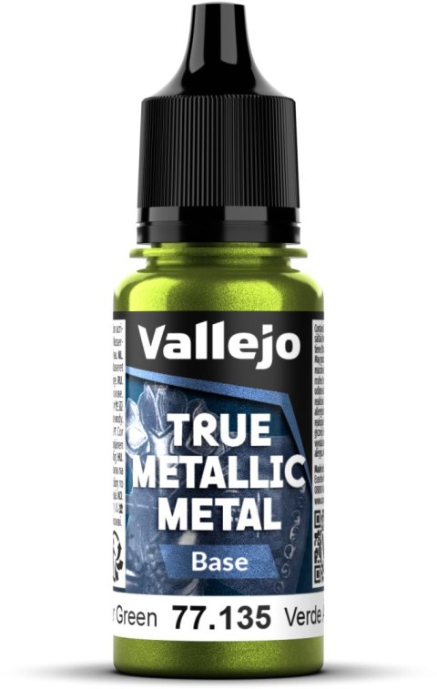 Vallejo: 77.135 - True Metallic Metal - Base - Amber Green (18 ml)