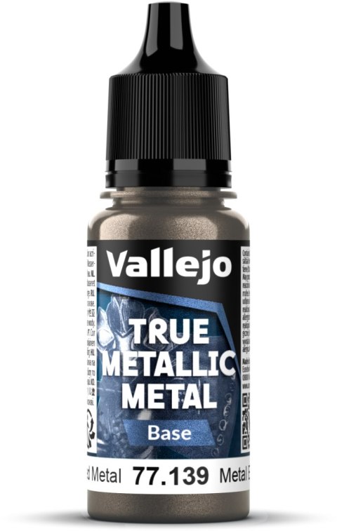Vallejo: 77.139 - True Metallic Metal - Base - Aged Metal (18 ml)