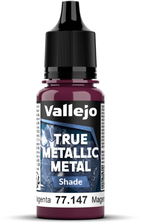Vallejo: 77.147 - True Metallic Metal - Shade - Crimson Magenta (18 ml)