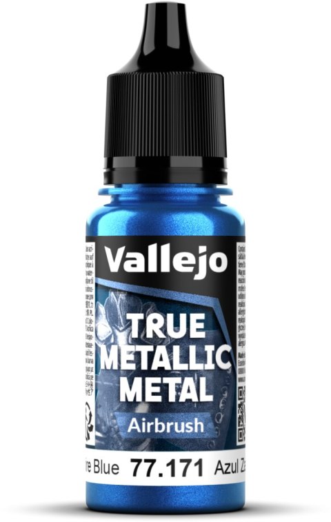 Vallejo: 77.171 - True Metallic Metal - Airbrush - Sapphire Blue (18 ml)