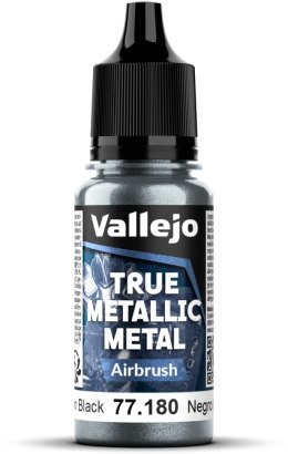 Vallejo: 77.180 - True Metallic Metal - Airbrush - Obsidian Black (18 ml)