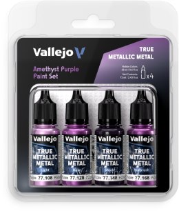 Vallejo: 77.255 - True Metallic Metal - Amethyst Purple Paint Set