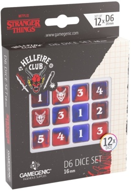 Gamegenic: Stranger Things - D6 Dice Set - Hellfire Club (12x)