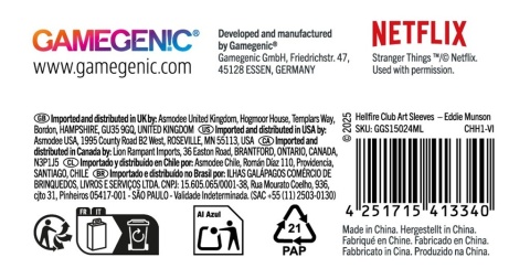Gamegenic: Stranger Things - Hellfire Club Art Sleeves - Eddie Munson