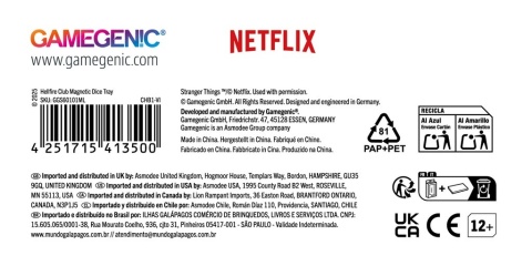 Gamegenic: Stranger Things - Magnetic Dice Tray - Hellfire Club