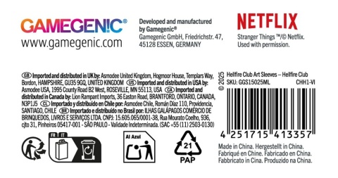 Gamegenic: Stranger Things - Premium Art Sleeves - Hellfire Club
