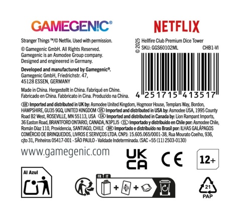 Gamegenic: Stranger Things - Premium Dice Tower - Hellfire Club