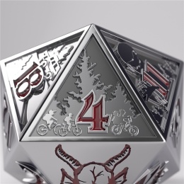 Gamegenic: Stranger Things - Premium Metal D20 - Hellfire Club
