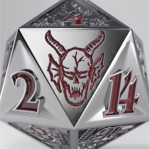 Gamegenic: Stranger Things - Premium Metal D20 - Hellfire Club