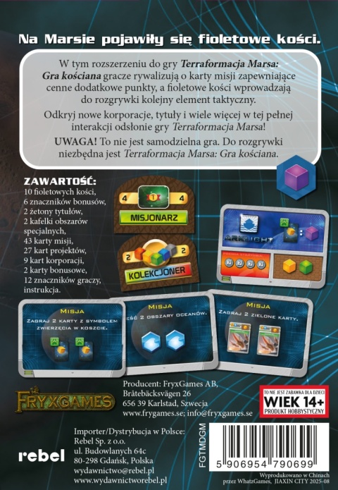 Terraformacja Marsa: Gra kościana - Misje