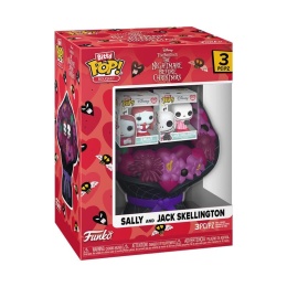 Funko POP Bitty: Sally & Jack Skellington (Valentine) - Bouquet [2-Pack]