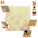 PLAYMATY Mata suchościeralna RPG heksagonalna - Papirus [80x80]