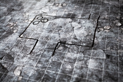 PLAYMATY Mata suchościeralna RPG kwadratowa - Loch [80x80]