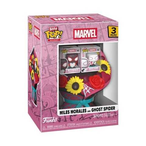 Funko POP Bitty: Miles Morales & Ghost Spider (Valentine) - Bouquet [2-Pack]