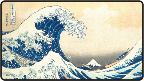 Ultra-Pro: Black Stitched Playmat - The Great Wave off Kanagawa