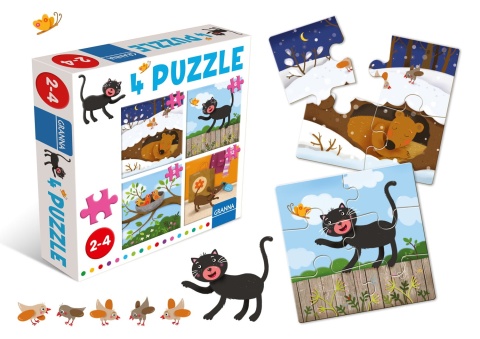 4 Puzzle z Kotem