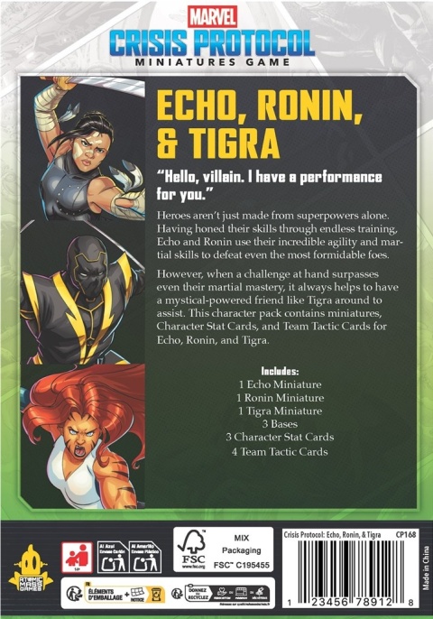 Marvel: Crisis Protocol - Echo, Ronin & Tigra - Character Pack