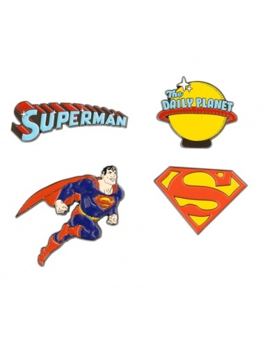 DC COMICS SUPERMAN - zestaw 4 Przypinek