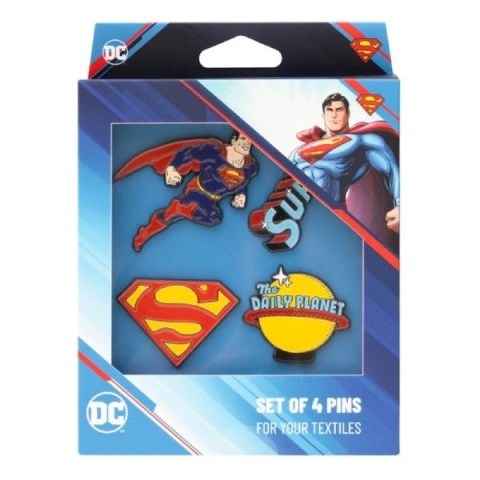 DC COMICS SUPERMAN - zestaw 4 Przypinek