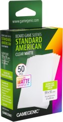 Gamegenic: Board Game Sleeves - Standard American (59x91 mm) - Clear Matte - 50 sztuk