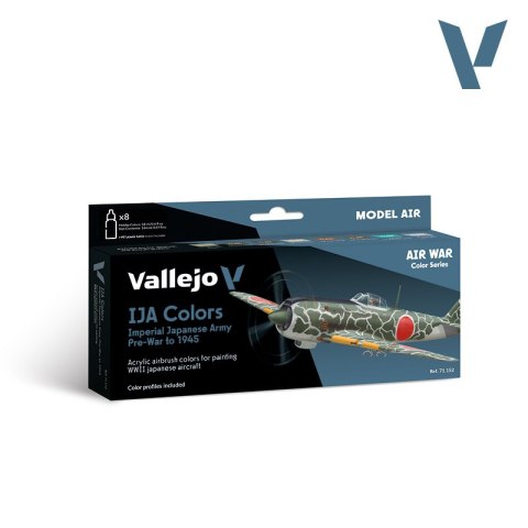 Vallejo: 71.152 - Model Air - Air War - IJA Colors - Imperial Japanese Army Pre-War to 1945 (8x18 ml)