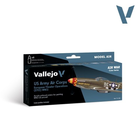 Vallejo: 71.182 - Model Air - Air War - US Army Air Corps - European Theater Operations (ETO) WWII (8x18 ml)