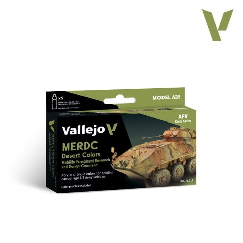 Vallejo: 71.212 - Model Air - AFV - MERDC Desert Colors (6x18 ml)
