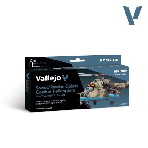 Vallejo: 71.601 - Model Air - Air War - Soviet/Russian Colors Combat Helicopters from "Cold War" to Present (8x18 ml)