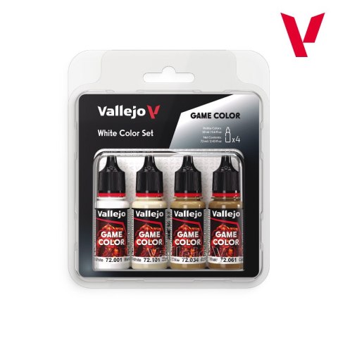 Vallejo: 72.386 - Game Color - White Color Set (4x18 ml)