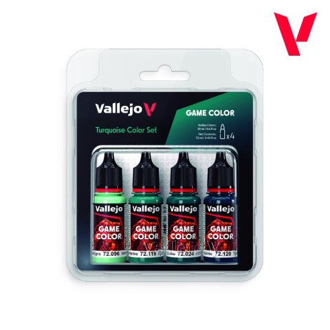 Vallejo: 72.390 - Game Color - Turquoise Color Set (4x18 ml)