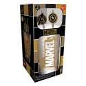 STOR Marvel Glass Tumbler with Straws Logo & Avengers 485 ml