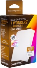 Gamegenic: Board Game Sleeves - 7 Wonders (67x103 mm) - Clear Matte - 80 sztuk