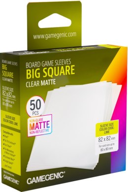 Gamegenic: Board Game Sleeves - Big Square (82x82 mm) - Clear Matte - 50 sztuk