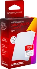 Gamegenic: Board Game Sleeves - Catan English (56x82 mm) - Clear - 60 sztuk